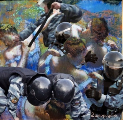 Фотожабы, посвященные задержаниям на  митингax