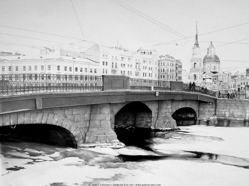 Рисунок авторучкой